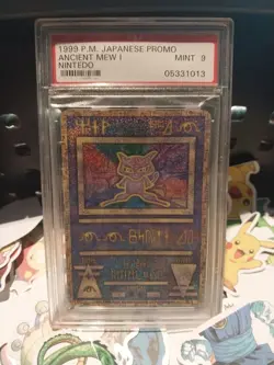 Ancient Mew I "Nintedo" Error Pokemon 1999 Holo Movie Promo Japanese PSA 9 - Image 1