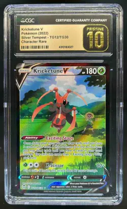 2022 Pokemon SWSH Kricketune V Trainer Gallery Pristine Holo #TG12/TG30 CGC 10 - Image 1