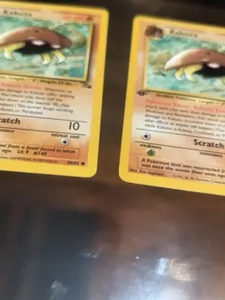SET OF 2 VINTAGE Pokemon Kabuto 50/62 Fossil 1st Edition 1999 Mint Condition - Image 3