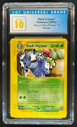 2002 Pokemon Best Of Game Dark Ivysaur Pristine #6 CGC 10 - Image 1
