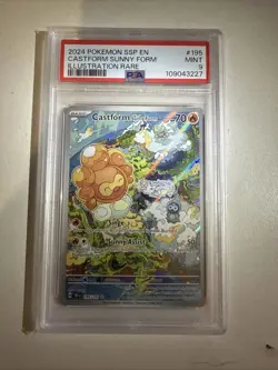 2024 POKEMON SSP EN-SURGING SPARKS ILLUSTRATION RARE CASTFORM SUNNY FORM PSA 9 - Image 1