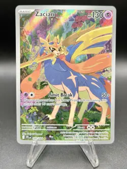 Pokemon TCG Zacian 100/094 Full Art Illustration Rare Holo Phantasmal Flames - Image 1