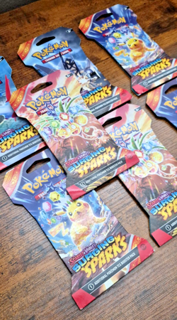 Pokemon Surging Sparks Sleeved Booster Packs 7 PACKS Random Art 171303.2 - Image 3