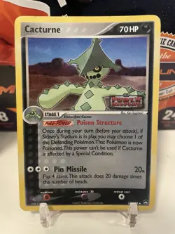 Cacturne 27/108 - Power Keepers Stamped Reverse Holo Pokemon TCG - MP - Image 1