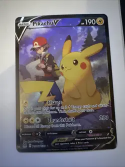 Pikachu V TG16/TG30 Swsh11: Pokemon Lost Origin Trainer Gallery Holo NM (2 of 2) - Image 1