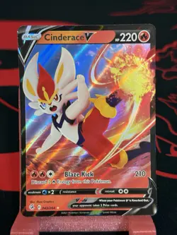 Cinderace V 043/264 Ultra Rare SWSH: Fusion Strike Pokemon TCG NM - Image 1