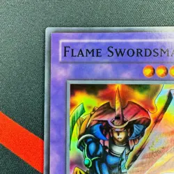 Yu-Gi-Oh! Flame Swordsman LOB-003 1st Edition Super Rare Asian English LP EX - Image 2