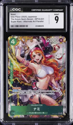 2025 ONE PIECE JPN THE AZURE SEA'S SEVEN - SUPER RARE - ALTERNATE ART NAMI CGC 9 - Image 1