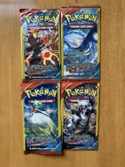 XY Primal Clash 3-Card Booster Pack Art Set of 4 2015 Pokemon TCG New Sealed - Image 1