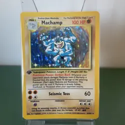 Machamp 8/102 1999-2000 1st Edition Pokemon Card TCG Base Set Holo - Image 1