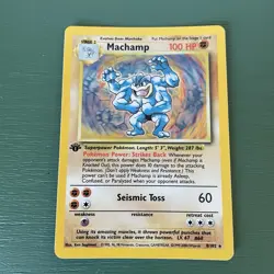 Machamp 8/102 1999-2000 1st Edition Pokemon Card TCG Base Set Holo - Image 2