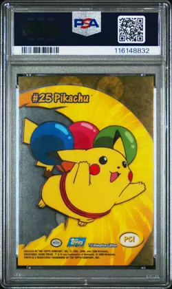PSA 8 NM-MT Topps Pikachu Clear Card PC1 Pokemon 2000 TV Animation - Image 2