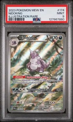 2023 POKEMON MEW EN-151 ILLUSTRATION RARE #174 NIDOKING PSA 9 - Image 1