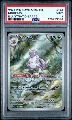 2023 POKEMON MEW EN-151 ILLUSTRATION RARE #174 NIDOKING PSA 9 - Image 1