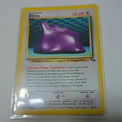 Ditto 18/62 Pokemon TCG WOTC Base Set Fossil Non Holo LP - Image 1