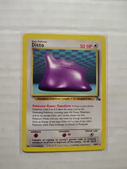 Ditto 18/62 Pokemon TCG WOTC Base Set Fossil Non Holo - Image 1