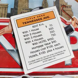 Monopoly Deluxe Edition Replacement Tennessee Ave Title Deed Card a - Image 1