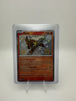 Pokemon Entei 112/091 SV: Paldean Fates Holo Shiny Rare TCG Card - Image 1
