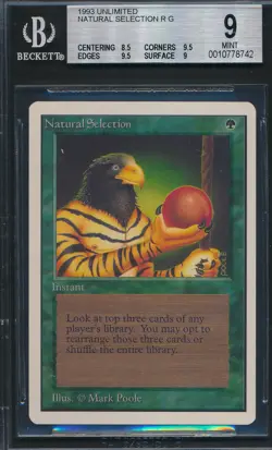 Unlimited Natural Selection BGS 9 Graded Magic MTG (8742) - Image 1
