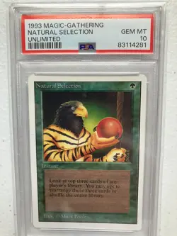 MTG Magic the Gathering Natural Selection 1993 Unlimited PSA 10 - POP 9! Rare - Image 1