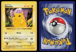 Pikachu 58/102 RED CHEEKS Common Shadowless Base Set Pokemon - Image 3