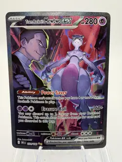Pokemon TCG: Team Rocket's Mewtwo ex 231/182 SIR Destined Rivals NM - Image 1