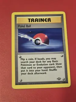 Poke Ball 64/64 Jungle Set Unlimited Pokemon Card Trainer WOTC 1999 - Image 1