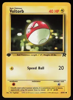 Voltorb 69/82 Common Team Rocket 1st Edition Pokemon - Image 1