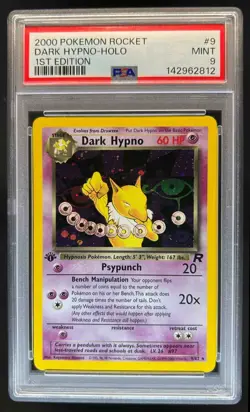 2000 Pokemon Team Rocket First Edition Dark Hypno Holo #9/82 PSA 9 - Image 1