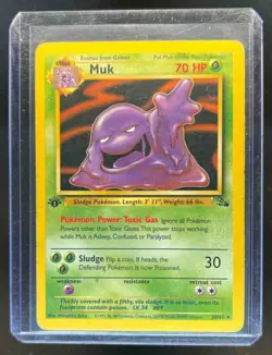 1999 Pokemon Fossil 1st Edition Muk #28/62 - Image 1