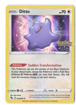 Pokemon Ditto 053/078 Pokemon GO NM Holo - Image 1