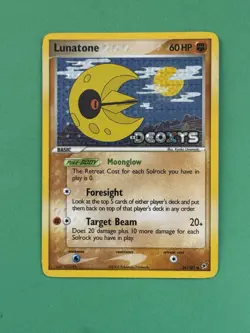 2005 Pokemon Lunatone Reverse Holo Stamped 36/107 EX Deoxys NRMT - Image 1