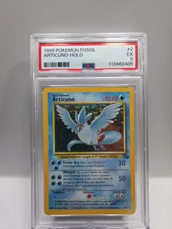 Pokemon TCG Articuno 2/64 Fossil Holo Rare PSA 5 - Image 1