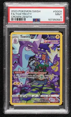 Full Art - Toxtricity Pokemon Sword & Shield Crown Zenith Galarian Gallery PSA 9 - Image 1