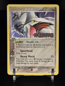 Pokemon Skarmory 26/107 EX Deoxys Reverse Holo Stamped - LP (Clean Front) - Image 1