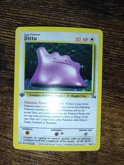 Pokemon Fossil Holo Rare Ditto 1st Edition 3/62 - Image 2