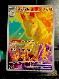 2025 POKEMON DRI EN-DESTINED RIVALS #189 RAPIDASH ILLUSTRATION RARE-L👀K🔥🔥 - Image 1