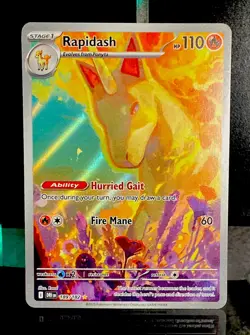 2025 POKEMON DRI EN-DESTINED RIVALS #189 RAPIDASH ILLUSTRATION RARE-L👀K🔥🔥 - Image 2