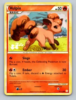 Vulpix - 87/123 Common HeartGold SoulSilver - LP - NM Pokemon TCG - Image 1