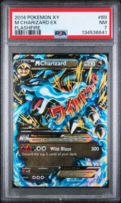 Pokemon Mega M Charizard EX 69/106 XY Flashfire Ultra Rare Near mint PSA 7 - Image 1