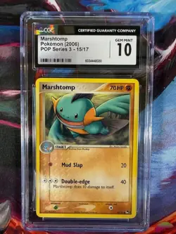 Marshtomp Pokemon 2006 Pop Series 3 - 15/17 CGC 10 Gem Mint - Image 1
