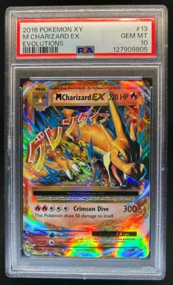 2016 Pokemon XY Evolutions Mega Charizard Holo #13/108 PSA 10 - Image 1