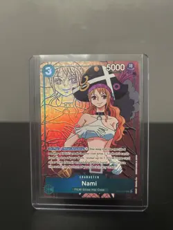 One Piece Nami OP02-036 Paramount War Alt Art Parallel NM - Image 3
