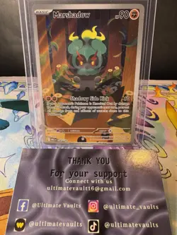 Pokemon TCG: Marshadow 146/132 IR Mega Evolution Illustration Rare Holo NM - Image 1