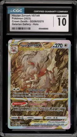 Pokemon Hisuian Zoroark VSTAR Crown Zenith Galarian Gallery FA #GG56 CGC 10 - Image 1