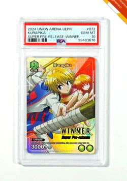 Hunter X Hunter PSA 10 Kurapika #072 Winner Super Pre-Release 2024 Union Arena - Image 1