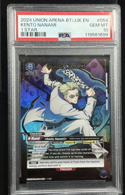 Union Arena TCG 1 Star Kento Nanami Alt Art Holo PSA 10 Gem Mint JJK - Image 1