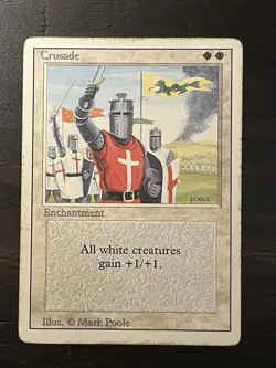 MTG Crusade Revised Edition Regular Rare - BANNED card Heavy Play - Image 1
