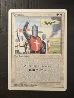 MTG Crusade Revised Edition Regular Rare - BANNED card Moderate Play - Image 1