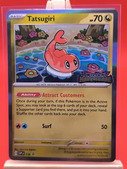 Tatsugiri SVP118 Twilight Masquerade Prerelease Promo Holo Rare Pokemon Card - Image 1